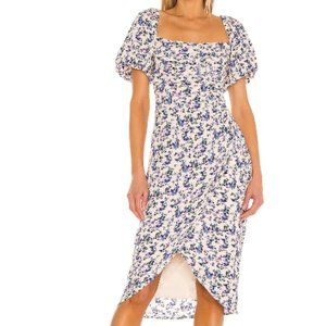 ASTR the Label - Square Neck Bubble Sleeve Dress